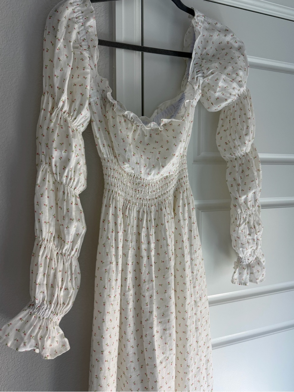 Sleeper Dress in Cream in garden floral print - Picture 6 of 8
